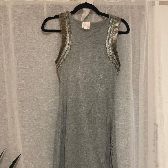 Fitted dress with metallic embellishments - Picture 1 of 3